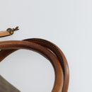 CELINE Macadam Canvas Boston Bag PVC Leather Brown Gold Auth 170283-8