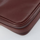 CARTIER Must Line Shoulder Bag Leather Bordeaux Gold Auth 170289-16