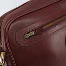 CARTIER Must Line Shoulder Bag Leather Bordeaux Gold Auth 170289-17