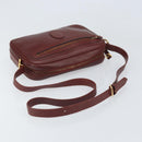 CARTIER Must Line Shoulder Bag Leather Bordeaux Gold Auth 170289-7
