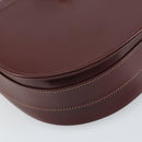 CARTIER Must Line Shoulder Bag Leather Bordeaux Gold Auth 170290-16