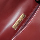 CARTIER Must Line Shoulder Bag Leather Bordeaux Gold Auth 170290-11