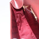 CARTIER Must Line Shoulder Bag Leather Bordeaux Gold Auth 170290-19