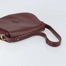 CARTIER Must Line Shoulder Bag Leather Bordeaux Gold Auth 170290-7