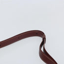 CARTIER Must Line Shoulder Bag Leather Bordeaux Gold Auth 170290-8