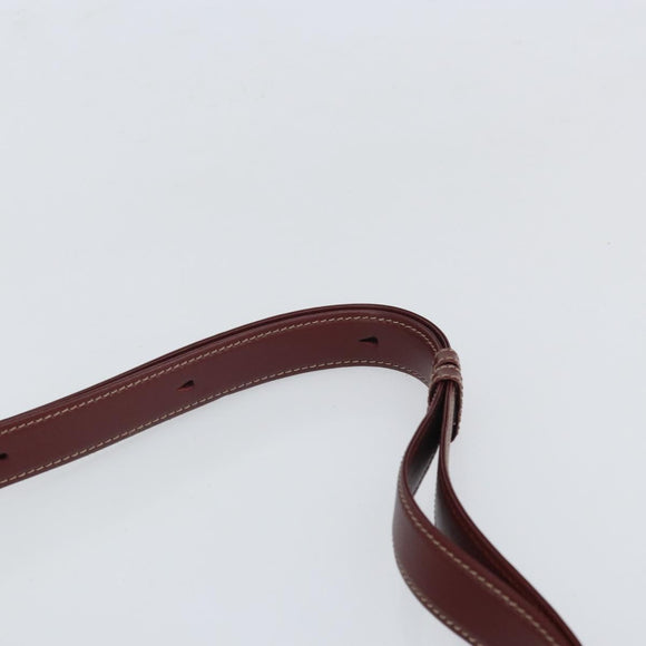 CARTIER Must Line Shoulder Bag Leather Bordeaux Gold Auth 170290