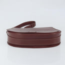 CARTIER Must Line Shoulder Bag Leather Bordeaux Gold Auth 170290-5