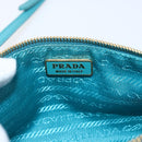 PRADA Shoulder Bag Nylon Light Blue Gold Auth 170291-18
