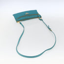 PRADA Shoulder Bag Nylon Light Blue Gold Auth 170291-7