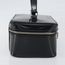 GUCCI Vanity Hand Bag Patent leather Black Silver 032 1956 0150 Auth 170292-4