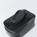 GUCCI Vanity Hand Bag Patent leather Black Silver 032 1956 0150 Auth 170292-6