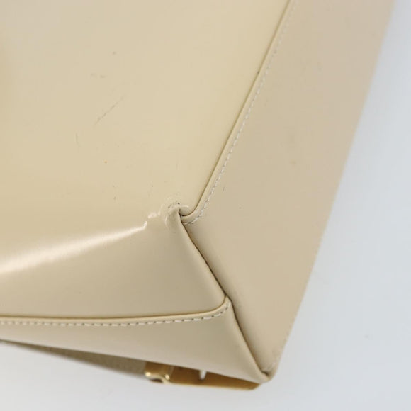 GUCCI Shoulder Bag Patent leather Ivory Gold 001 3444 1812 Auth 170293