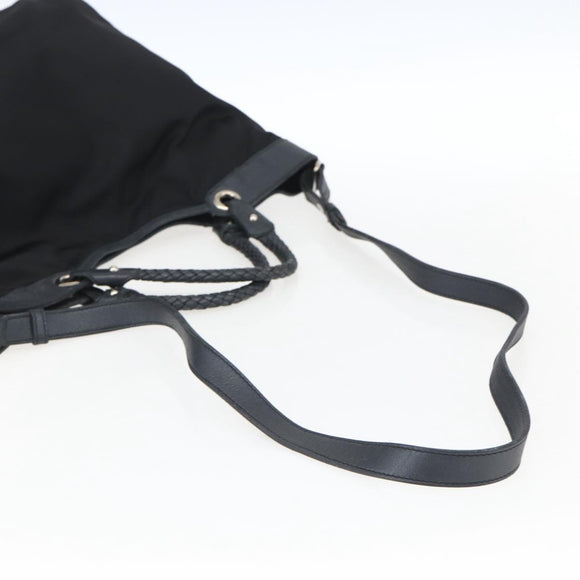 Salvatore Ferragamo Tote Bag Nylon 2way Black Gold Auth 170295