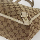 GUCCI GG Canvas Tote Bag Beige Gold 141472 Auth 170296-15