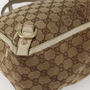 GUCCI GG Canvas Tote Bag Beige Gold 141472 Auth 170296-16