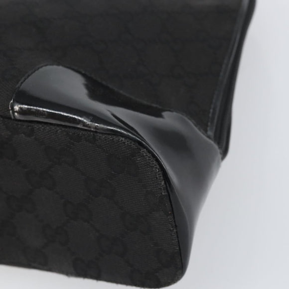 GUCCI GG Canvas Tote Bag Black Gold 002 1122 3444 Auth 170298