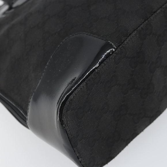 GUCCI GG Canvas Tote Bag Black Gold 002 1122 3444 Auth 170298