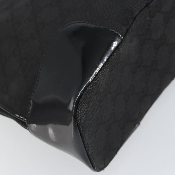 GUCCI GG Canvas Tote Bag Black Gold 002 1122 3444 Auth 170298