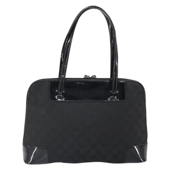 GUCCI GG Canvas Tote Bag Black Gold 002 1122 3444 Auth 170298