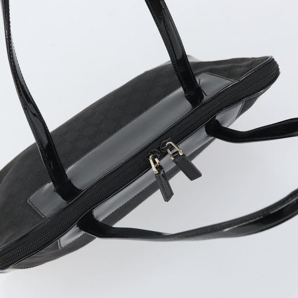 GUCCI GG Canvas Tote Bag Black Gold 002 1122 3444 Auth 170298