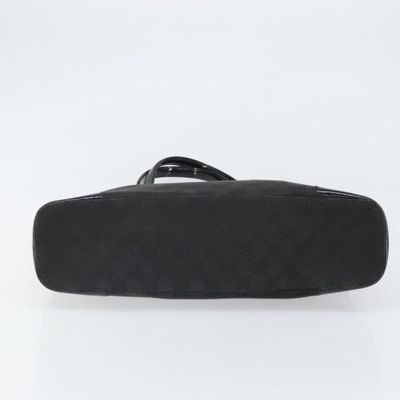 GUCCI GG Canvas Tote Bag Black Gold 002 1122 3444 Auth 170298