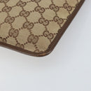 GUCCI GG Canvas Shoulder Bag Beige Silver 27639 Auth 170299-12