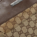 GUCCI GG Canvas Shoulder Bag Beige Silver 27639 Auth 170299-14