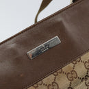 GUCCI GG Canvas Shoulder Bag Beige Silver 27639 Auth 170299-15