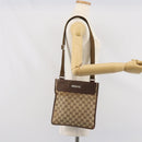 GUCCI GG Canvas Shoulder Bag Beige Silver 27639 Auth 170299-24