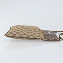 GUCCI GG Canvas Shoulder Bag Beige Silver 27639 Auth 170299-4