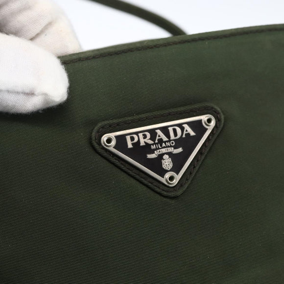 PRADA Tote Bag Nylon Green Auth 170300
