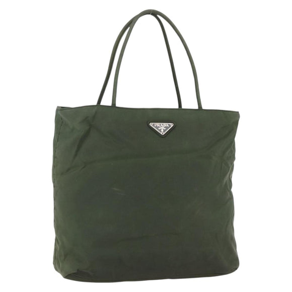 PRADA Tote Bag Nylon Green Auth 170300