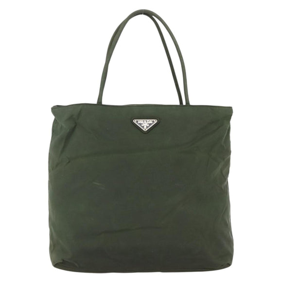 PRADA Tote Bag Nylon Green Auth 170300