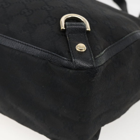 GUCCI GG Canvas Abbey Tote Bag Black Gold 130739 Auth 170301