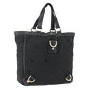 GUCCI GG Canvas Abbey Tote Tas Zwart Goud 130739 Auth 170301-1