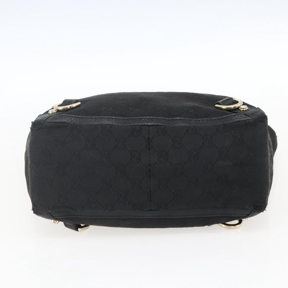 GUCCI GG Canvas Abbey Tote Tas Zwart Goud 130739 Auth 170301