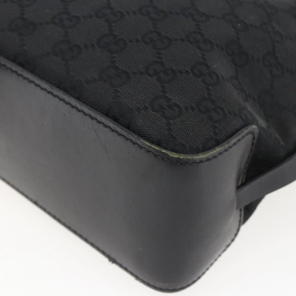 GUCCI GG Canvas Handtasche Schwarz Silber 107757 Auth 170302