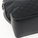 GUCCI GG Canvas Handtasche Schwarz Silber 107757 Auth 170302-16