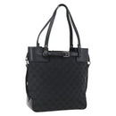 GUCCI GG Canvas Handtasche Schwarz Silber 107757 Auth 170302-1