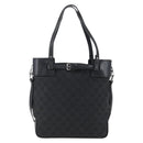 GUCCI GG Canvas Handtasche Schwarz Silber 107757 Auth 170302-2