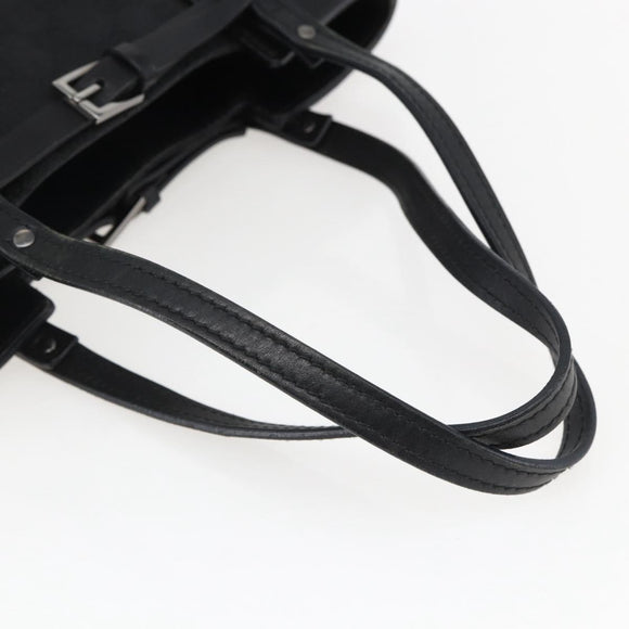 GUCCI GG Canvas Handtasche Schwarz Silber 107757 Auth 170302