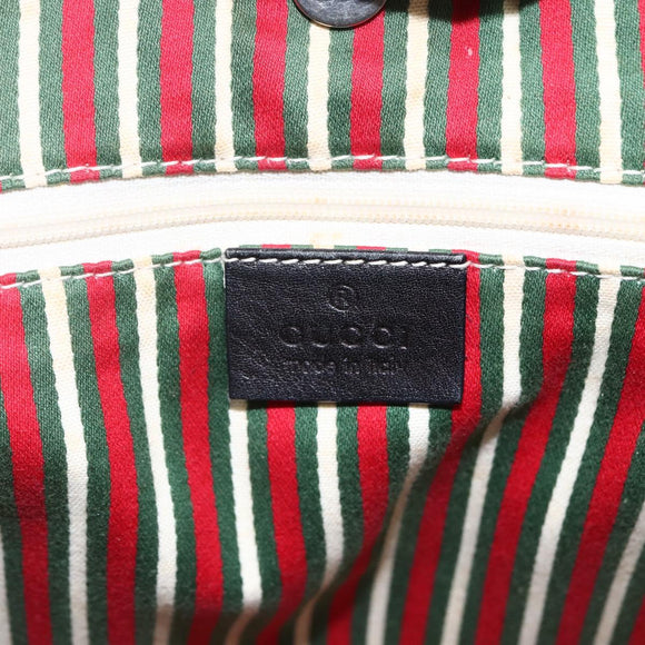 GUCCI GG Canvas Tote Bag Black Gold 169946 Auth 170305