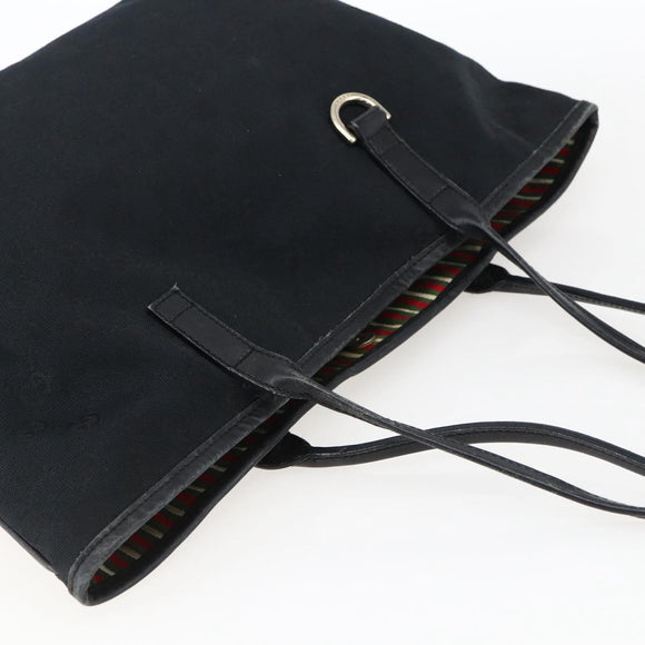 GUCCI GG Canvas Tote Bag Black Gold 169946 Auth 170305