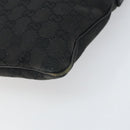 GUCCI GG Canvas Shoulder Bag Black Silver 113013 Auth 170306-10
