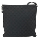 GUCCI GG Canvas Shoulder Bag Black Silver 113013 Auth 170306-2