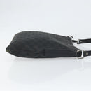 GUCCI GG Canvas Shoulder Bag Black Silver 113013 Auth 170306-4