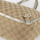 GUCCI GG Canvas Tote Bag Beige Gold 141472 Auth 170307-10
