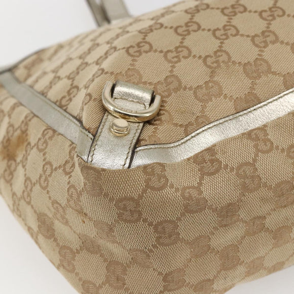 GUCCI GG Canvas Tote Bag Beige Gold 141472 Auth 170307