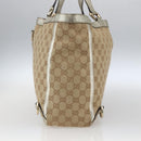 GUCCI GG Canvas Tote Bag Beige Gold 141472 Auth 170307-4