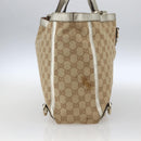 GUCCI GG Canvas Tote Bag Beige Gold 141472 Auth 170307-5